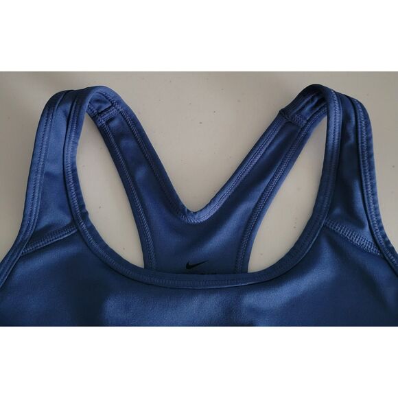Nike Dri-Fit Women's S Athletic Wireless Unpadded Sports Bra Blue Pre-Owned‎ - Picture 7 of 12
